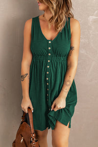 Sleeveless Button-Down Everyday Dress