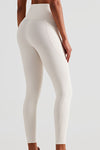 WHITE / KHAKI Performance Leggings With Pockets