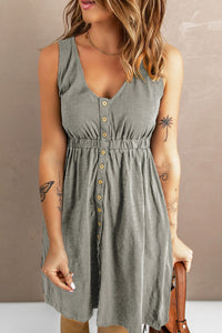 Sleeveless Button-Down Everyday Dress