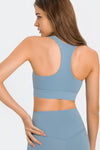 Racerback Zip Sports Bra