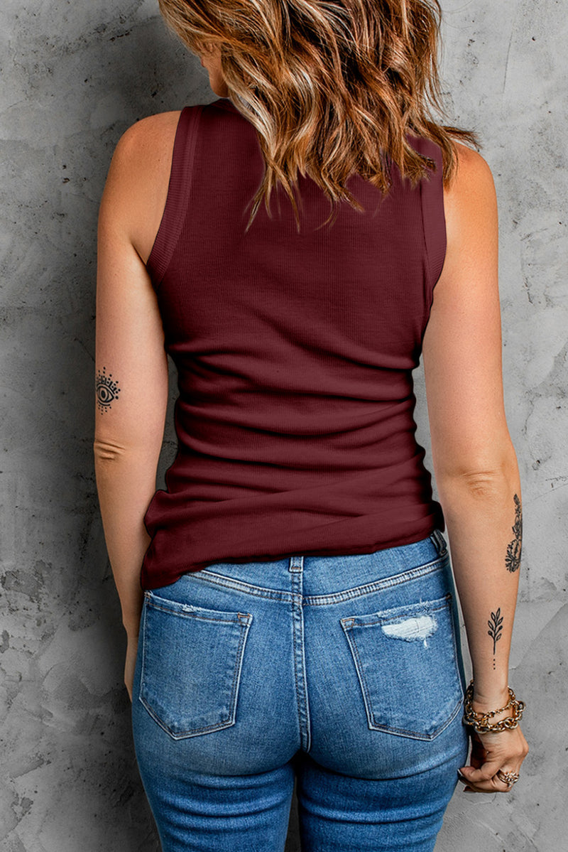 Round Neck Plain Tank