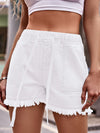 Drawstring Hem Denim Shorts