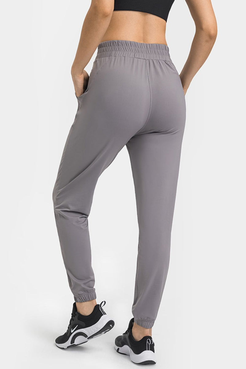 Elastic Waist Joggers With Pockets