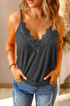 Lace Embroidered V-Neck Cami Top