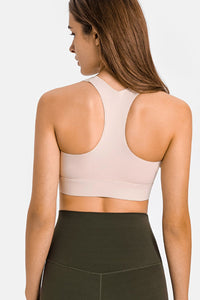 Racerback Zip Sports Bra