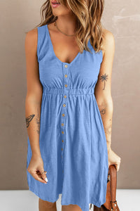 Sleeveless Button-Down Everyday Dress