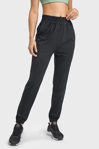 Elastic Waist Joggers With Pockets