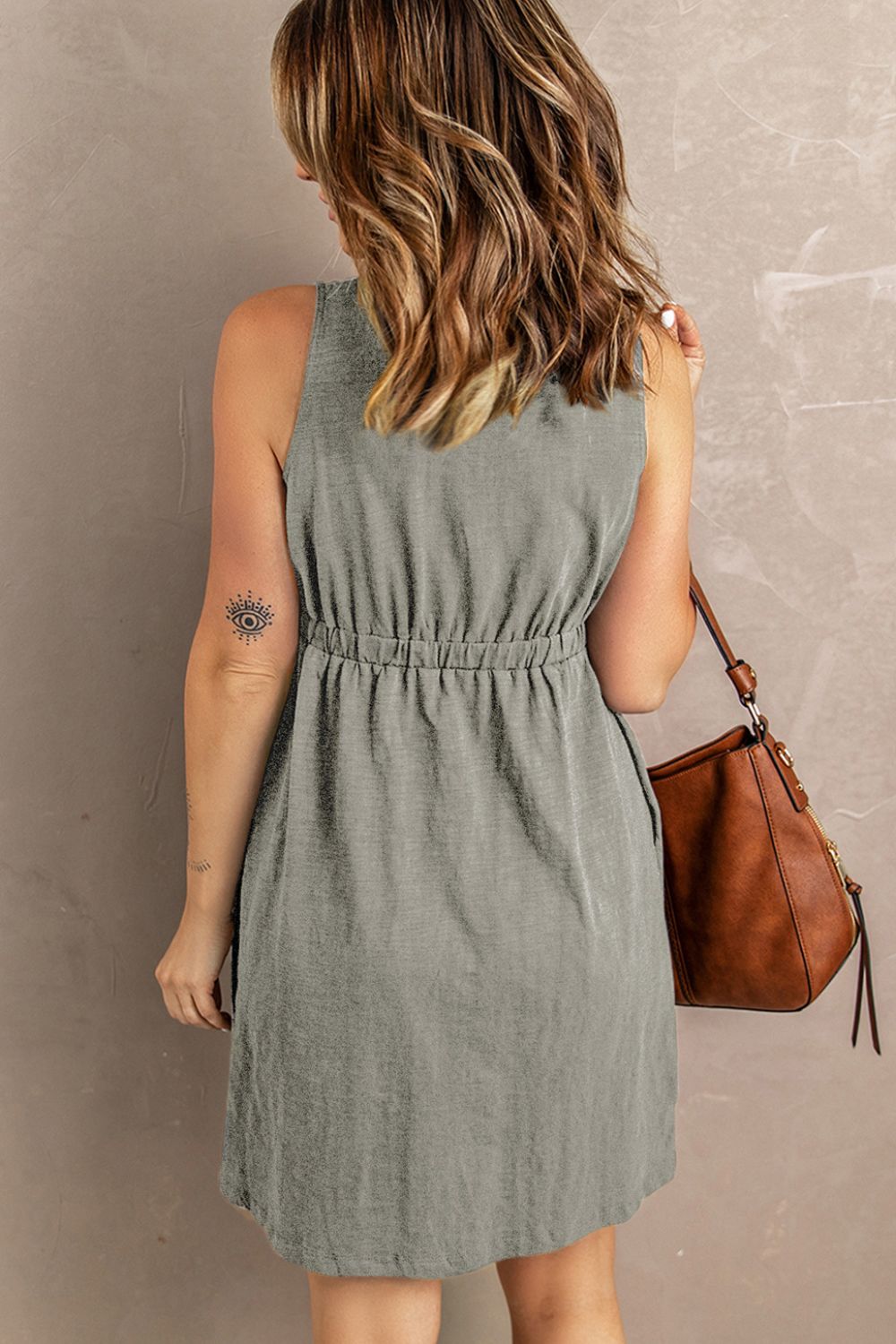 Sleeveless Button-Down Everyday Dress