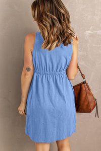 Sleeveless Button-Down Everyday Dress