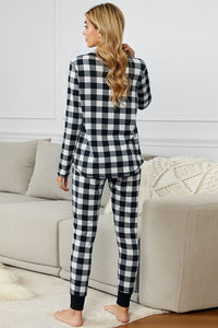 Plaid Tee & Pants Lounge / Pajama Set