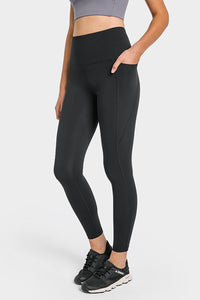 SEAMED High-Waisted Ankle Length Leggings with Pockets