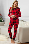 Plaid Tee & Pants Lounge / Pajama Set