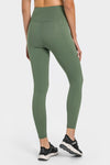 SEAMED High-Waisted Ankle Length Leggings with Pockets