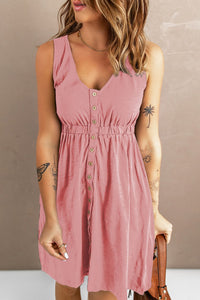 Sleeveless Button-Down Everyday Dress