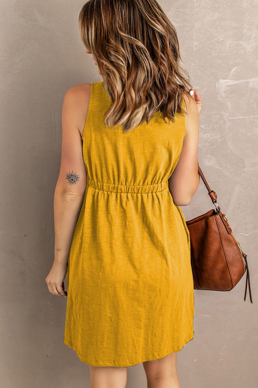 Sleeveless Button-Down Everyday Dress